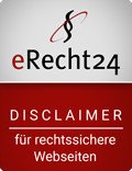 erecht24 siegel disclaimer rot - Impressum
